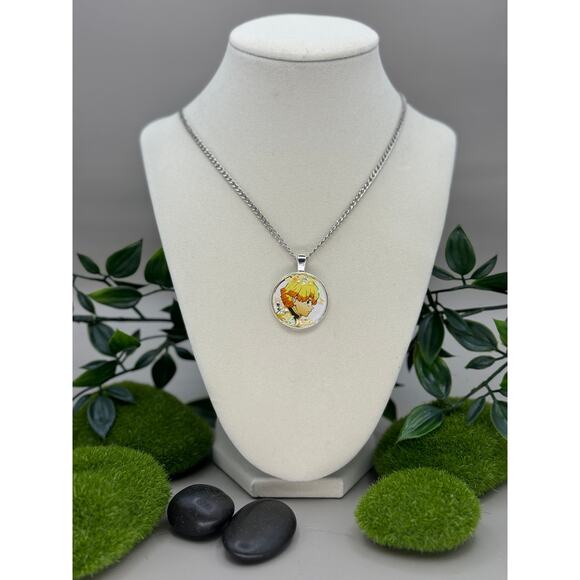 Handmade Demon Slayer Zenitsu Necklace - Picture 1 of 4